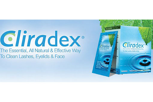 Now available in the UK, Cliradex natural, preservative-free lid, lash and facial cleansing wipes containing tea tree oil (TTO).