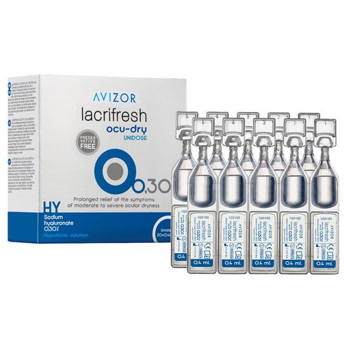 Avizor Lacrifresh Ocu-Dry 0.3% UD eye drops (vials)
